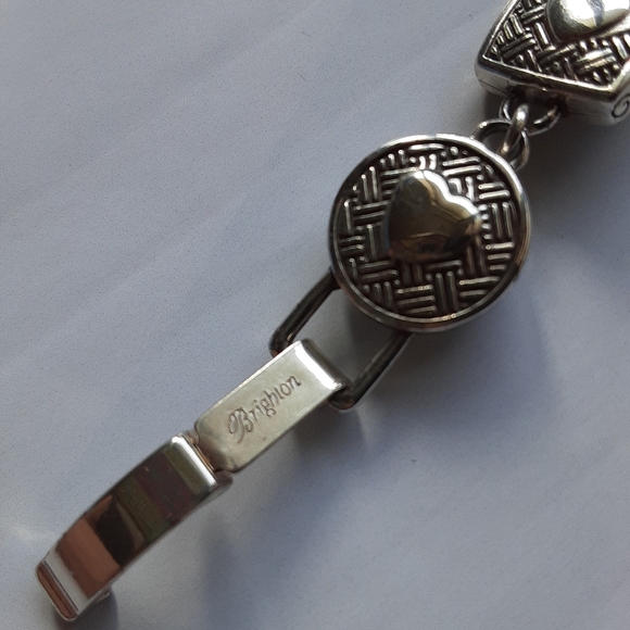 BRIGHTON LINK TWO TONE REVERSIBLE CRYSTAL BRACELET - Picture 5 of 6